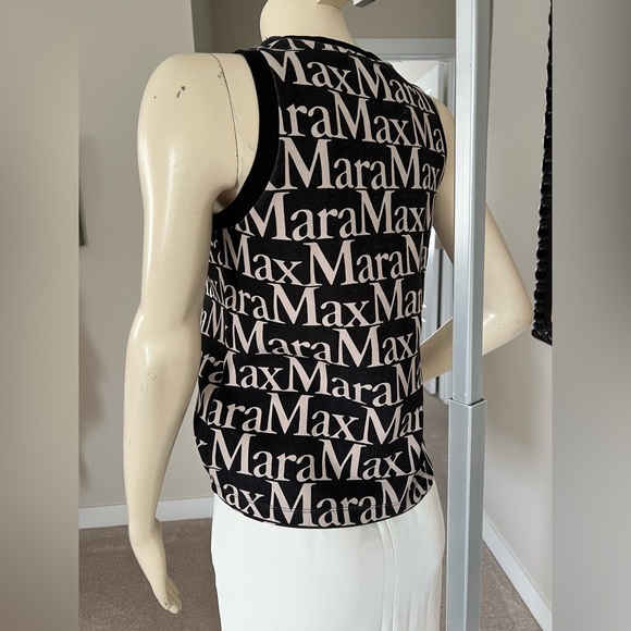 🖤 MaxMara Printed Scuba Tank Top – Black & Beige - Picture 11 of 13
